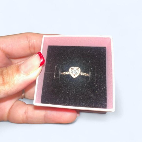 Pandora Rose Gold Heart Ring - Picture 2 of 5